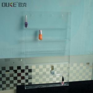 Tinggi Nail quallity akrilik jelas Rack Poland Chat Nail Rak Poland