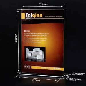 Custom Design Perspex Menu berdiri Jadual Menu pendirian Bar Menu HoldersTable pemegang