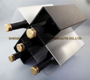 Wine 5 Grid Desktop Custom China berdiri pemegang wain rak wain akrilik