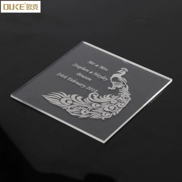 Manufacturer Cheap Printing Acrylic Wedding Card