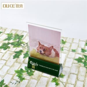 Percetakan Tablet Atas Pemegang Menu Akrilik Hijau