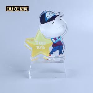 Hadiah Custom Bentuk Corak Clear Hadiah Tropika akrilik