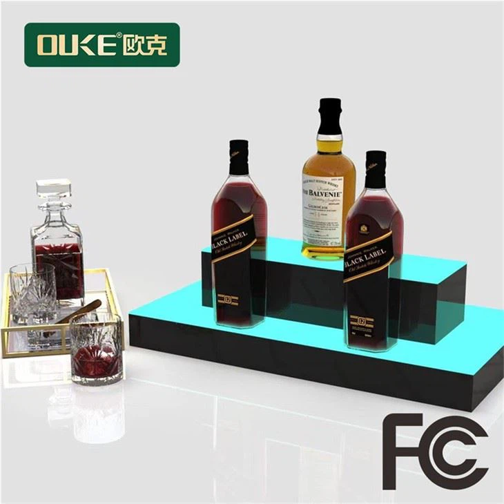 FCC 2 Step Acrylic Wine Rack With Led Light