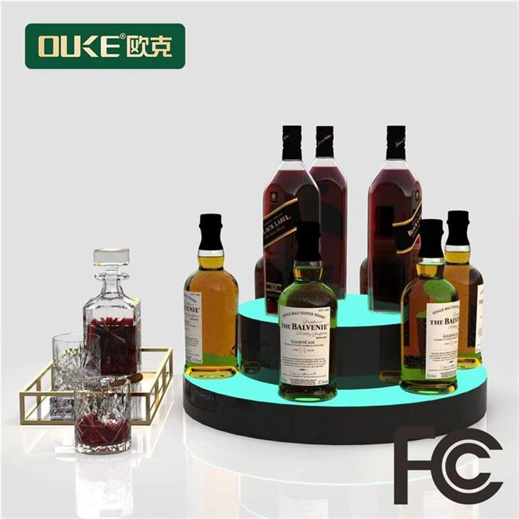 FCC 2 Step Acrylic Wine Rack With Led Light